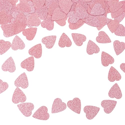 Glitzer Liebe Herzen Konfetti, Rosa Herz Tischkonfetti Liebe Herz Streudeko für Junggesellinnenabschied, Jubiläum, Geburtstag Valentinstag Dekorationen, 30g Glitzer Liebe Herzen Konfetti, Rosa Herz Tischkonfetti Liebe Herz Streudeko für Junggesellinnenabschied, Jubiläum, Geburtstag Valentinstag Dekorationen, 30g von Qaziuy