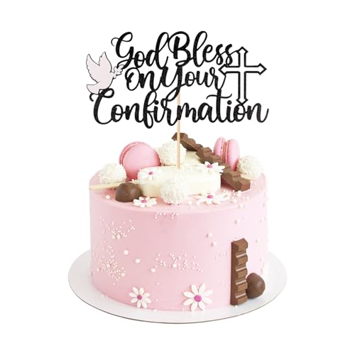 Konfirmation Cake Topper God Bless Cake Topper Dove Cross Cake Topper Konfirmation Kuchen Dekorationen für Konfirmation Party Supplies von Qaziuy
