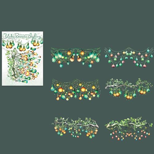 1 x farbige Blumenlicht-PET-Aufkleber, dekoratives Papier für Schlafzimmer oder Album, Scrapbooking, Aufkleber, entfernbarer Aufkleber 1 x farbige Blumenlicht-PET-Aufkleber, dekoratives Papier für Schlafzimmer oder Album, Scrapbooking, Aufkleber, entfernbarer Aufkleber von Qcbuegof