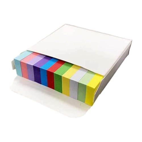 1. 1 Satz von 11 Farben Aufkleber Notizzettel Indizierte Karten Memo-Pad Einfacher Notizblock für Schule Büro kleben bunte Notizen einfache Memo Pad für die Schule von Qcbuegof