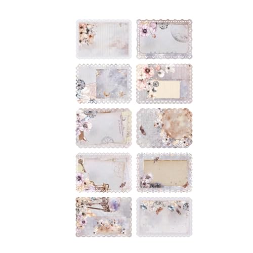 10pcs Ästhetische Spitzenpapier Vintage Scrapbooking Hintergrundpapier Für Scrapbooking Karten Bildalbum Vintage Spitzenpapier von Qcbuegof