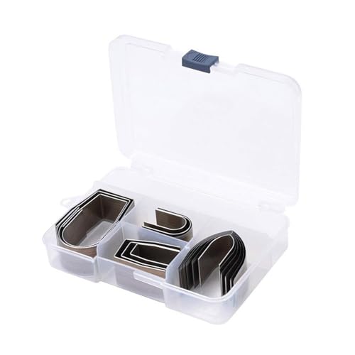 18-teiliges Lochstanzwerkzeug für Leder, ergonomischer Griff, Winkel, Stanzwerkzeug, Gürtel-Cutter, Ledertasche, Set mit Tasche von Qcbuegof