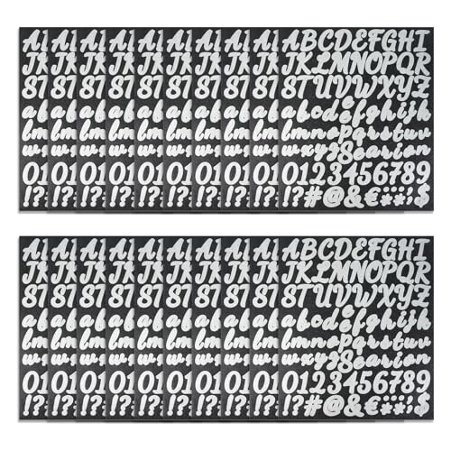 20 Blätter Farbenfrohe Dekorative Aufkleber Glitzernde Buchstabennummer Aufkleber Etiketten Für Scrapbooking Craft Verzierung Student Bildungsaufkleber von Qcbuegof