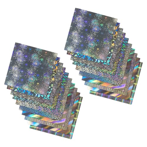 20 Blätter Glitzerte Handwerkspapier Schimmernde Plastikblätter Für Craft Scrapbooking Karten Bildalbum Und Verpackungspapier Für Hochzeitsdekoration von Qcbuegof