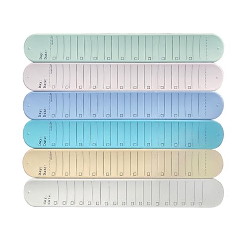3-in-1-Slap Armbänder Memos Pad Lineal Reminders Armbänder Mit Löschbarem Notenraum Für Memos Oberste Prioritäten Zeitplan Für Silikon Slap Armbänder von Qcbuegof
