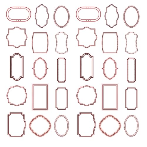 30 PCs Vintage Bilderrahmen Scrapbook Frames Scrapbooking Supplies Dekorative Rahmen Für Kunsthandwerk Journaling Notebook von Qcbuegof