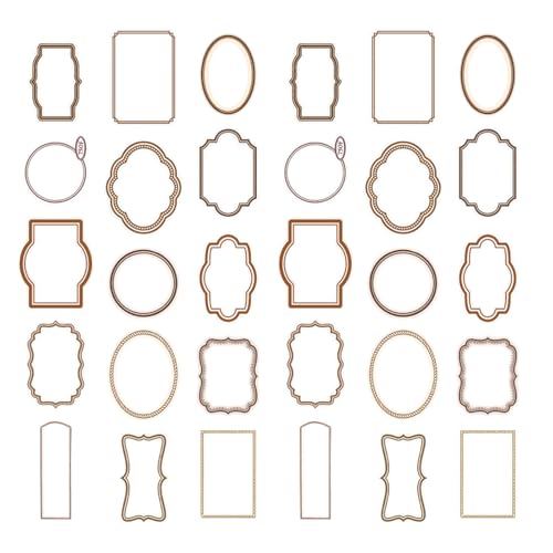 30 PCs Vintage Bilderrahmen Scrapbook Frames Scrapbooking Supplies Dekorative Rahmen Für Kunsthandwerk Journaling Notebook von Qcbuegof