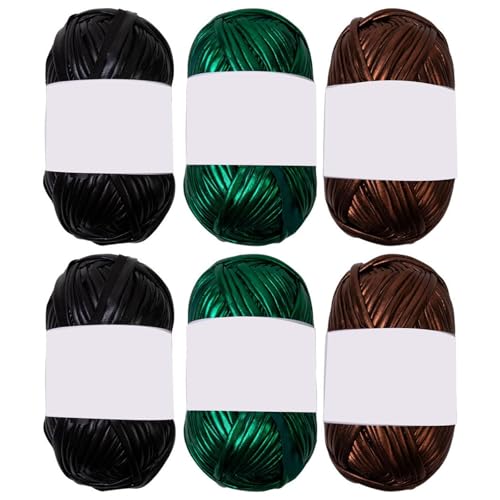 6 Stcs Metallic T Shirt Garn Polyester Garn Stoff Strickgarn Für Handsack Kissen Häkeln 6 Stcs Metallic T Shirt Garn Polyester Garn Stoff Strickgarn Für Handsack Kissen Häkeln von Qcbuegof