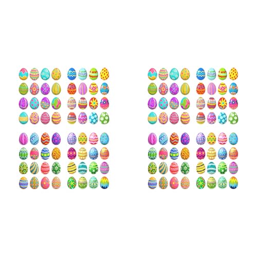 96/144 Zählt Cartoon Bunnies Eggs Aufkleber Für Scrapbooking Decorative Wraping Etikett Für Siegelhüllverpackungsplaner Aufkleber von Qcbuegof