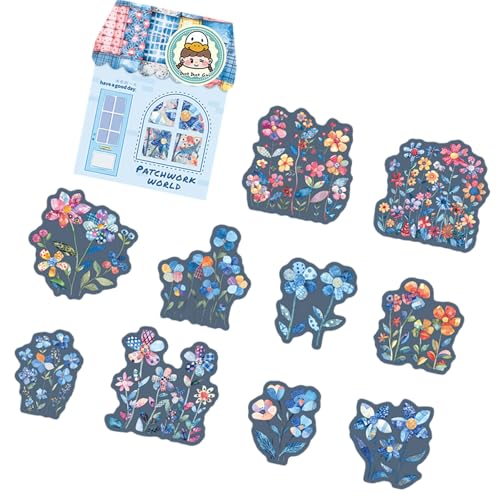 Ästhetische Scrapbooking-Aufkleber, wasserabweisend, PET-Aufkleber für Tagebuch, Notizbuch, Fotoalbum, Telefon, 10 Stück Ästhetische Scrapbooking-Aufkleber, wasserabweisend, PET-Aufkleber für Tagebuch, Notizbuch, Fotoalbum, Telefon, 10 Stück von Qcbuegof
