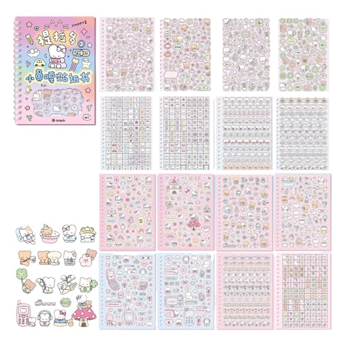 Cartoon Aufkleber Buch Schöne Dekorative Aufkleber Sammelalbum Aufkleber Für Journal Arts Crafting Carding Home Dekoration Cartoon Aufkleber Buch Dekorative Aufkleber Selbstkleber Aufkleber von Qcbuegof