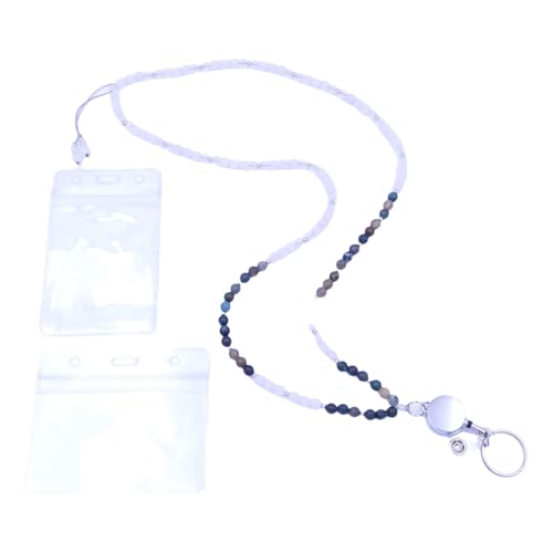 Holzperlen Lanyard Schöner Halsgurt Abzeichenhalter Mit Kartenhalter Schlüssel Lanyards Lehrer Lanyard Für Schulausweishalter Perlen Lanyard Mit Kartenhalter Halsriemen Für Lehrer Erwachsene von Qcbuegof