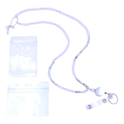 Holzperlen Lanyard Schöner Halsgurt Abzeichenhalter Mit Kartenhalter Schlüssel Lanyards Lehrer Lanyard Für Schulausweishalter Perlen Lanyard Mit Kartenhalter Halsriemen Für Lehrer Erwachsene von Qcbuegof