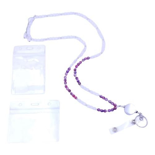 Holzperlen Lanyard Schöner Halsgurt Abzeichenhalter Mit Kartenhalter Schlüssel Lanyards Lehrer Lanyard Für Schulausweishalter Perlen Lanyard Mit Kartenhalter Halsriemen Für Lehrer Erwachsene von Qcbuegof