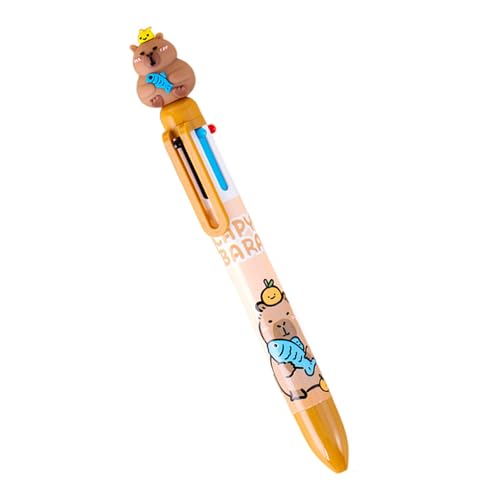 Mehrfarbiger Stift für Zuhause, Büro, Klassenzimmer, 6-in-1-Kugelschreiber, mehrfarbig, einziehbar, bunt, Kugelschreiber, mehrfarbig von Qcbuegof