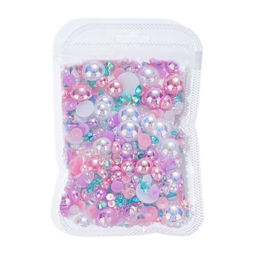 Nailart-Perlen, Charms, flache Rückseite, halbrund, Perlen für Nägel, Kunstdekorationen, 3D-Strasssteine Nailart-Perlen, Charms, flache Rückseite, halbrund, Perlen für Nägel, Kunstdekorationen, 3D-Strasssteine von Qcbuegof