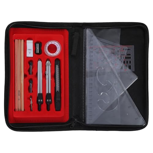 Professional Set Student Mathematik Set Mit Metallteiler Set Square Eraser Stifte Zeichnen Schablonen Metall Zeichnungswerkzeug Professional Set Student Mathematik Set Mit Metallteiler Set Square Eraser Stifte Zeichnen Schablonen Metall Zeichnungswerkzeug von Qcbuegof