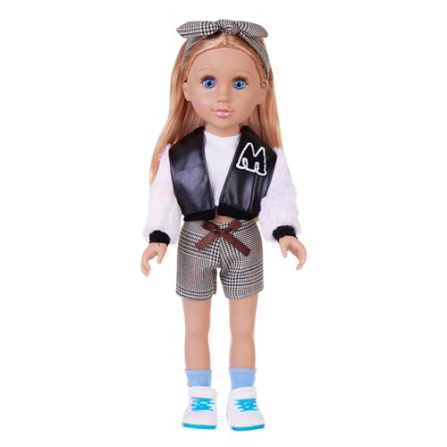 Qcbuegof 18 Zoll Puppen Baby Realistische Blonde Mädchenpuppen Augen Offen Für Kleinkinder Sweatshirt Jeans Ohrhöhe Accessoires Und Kleidung Set Qcbuegof 18 Zoll Puppen Baby Realistische Blonde Mädchenpuppen Augen Offen Für Kleinkinder Sweatshirt Jeans Ohrhöhe Accessoires Und Kleidung Set von Qcbuegof