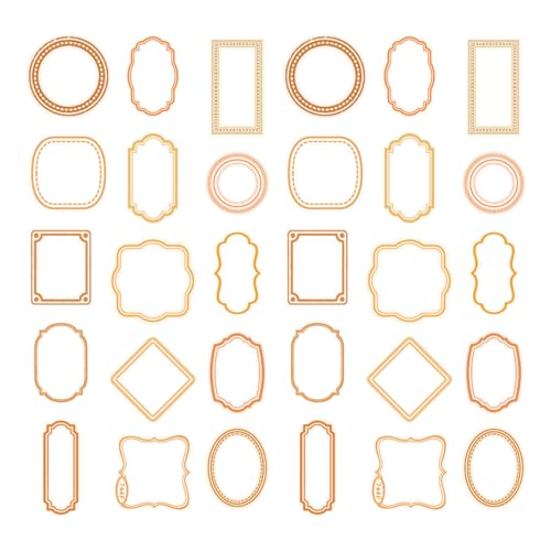 Qcbuegof 30 PCs Vintage Bilderrahmen Scrapbook Frames Scrapbooking Supplies Dekorative Rahmen Für Kunsthandwerk Journaling Notebook von Qcbuegof