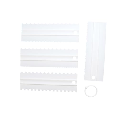 Qcbuegof 4 Stück Kuchenbackschaber Spatel Creme Schaber mit unregelmäßigen Zähnen Kanten Fondant Kuchen Schneider Gebäck Cutter Werkzeug Fondant Kuchen Schneider Qcbuegof 4 Stück Kuchenbackschaber Spatel Creme Schaber mit unregelmäßigen Zähnen Kanten Fondant Kuchen Schneider Gebäck Cutter Werkzeug Fondant Kuchen Schneider von Qcbuegof