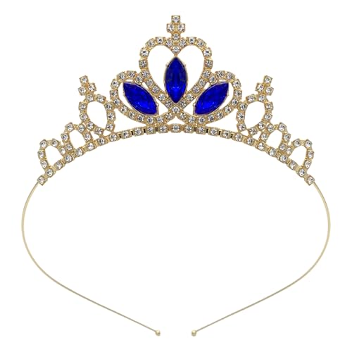 Qcbuegof Kinder Kronen Stirnband Blingling Glitzernde Kristall Kopfbedecke Kronen Kronen Weihnachtsfeier Requisiten Kronen Präsentieren Stirnband Kleinkind Prinzessin Kopfbedeckung von Qcbuegof