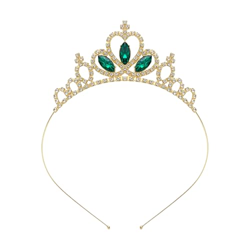 Qcbuegof Kinder Kronen Stirnband Blingling Glitzernde Kristall Kopfbedecke Kronen Kronen Weihnachtsfeier Requisiten Kronen Präsentieren Stirnband Kleinkind Prinzessin Kopfbedeckung von Qcbuegof
