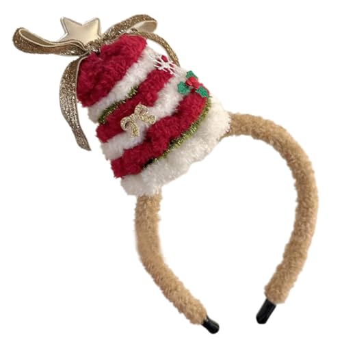 Qcbuegof Schönes Weihnachts-Stirnband, Weihnachtsfeier, Verkleidung, Haarreif, Neujahrsdekoration, Familienfeiern, Kopfschmuck für Kinder, Weihnachts-Haarschmuck von Qcbuegof