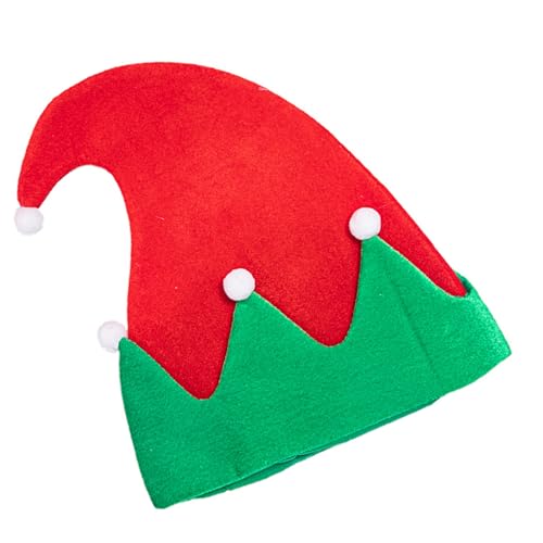 Qcbuegof Unisex Elfenhut Weihnachten Flor Motorhaube Urlaub Kobold Fröhliche Streetwear Gestreifte Mützen Kinder Hut Weihnachten Kinder Hüte Junge von Qcbuegof