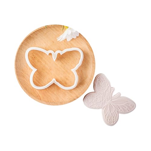 Schmetterlings-Keks-Fondant-Silikonformen, Mehrzweck-Schmetterlings-Plätzchen-Stempel, Kekse für Süßigkeiten und Gebäck, Küche von Qcbuegof