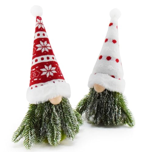 Set mit 2 Weihnachtswichteln, Zweig, Weihnachtsmann-Form, Ornament, saisonaler Zwerg, Tischdekoration, Weihnachtszubehör, Partyzubehör Set mit 2 Weihnachtswichteln, Zweig, Weihnachtsmann-Form, Ornament, saisonaler Zwerg, Tischdekoration, Weihnachtszubehör, Partyzubehör von Qcbuegof