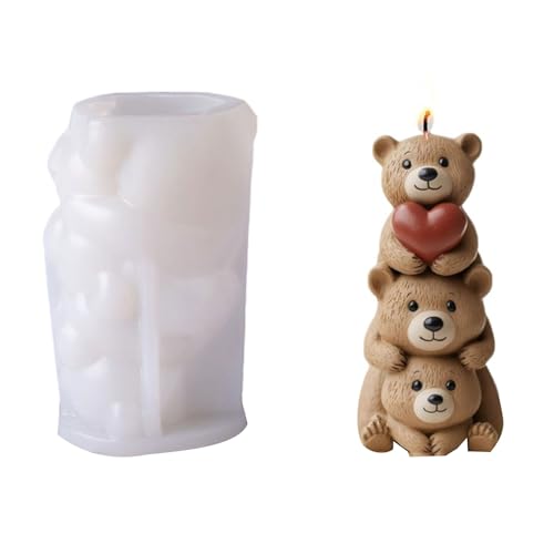 Stapelbarer Bär aus Silikon für die Verarbeitung von lebensmittelechten Materialien entzückende Heimdekoration Geschenk Bär von Qcbuegof