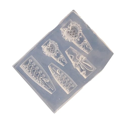 Stylish Nails Dekorationswerkzeug Flexible Silikon Herzbandform Mit Kompliziertem Muster Für Künstler Maniküre Kreation Nägel Schimmelpilze von Qcbuegof
