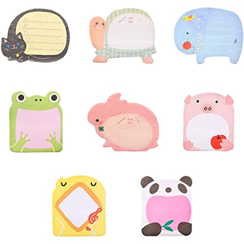 8er-Pack Mini-Haftnotizen, Niedliches Haftnotizen-Set, Neuartige Cartoon-Tier-Haftnotizen Für Schule, Büro-Notizen, Büro-Memos, Kühlschrank, Geschenke Für Schüler Und Kinder – 160 Blatt 8er-Pack Mini-Haftnotizen, Niedliches Haftnotizen-Set, Neuartige Cartoon-Tier-Haftnotizen Für Schule, Büro-Notizen, Büro-Memos, Kühlschrank, Geschenke Für Schüler Und Kinder – 160 Blatt von Qccige