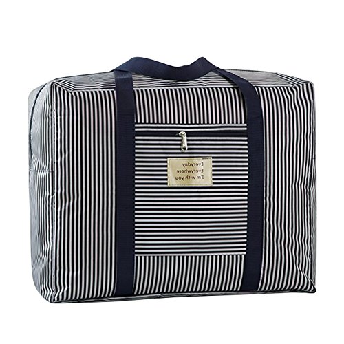 Große Oxford Aufbewahrungstasche Robuste Trage-Tasche handliche Reisegepäck Bettdecken Kissen Gepäcktaschen Auflagentasche Betttaschen Waschesack für Decken Bettdecken Kleidung(60 * 50 * 30CM) von Karcusiny