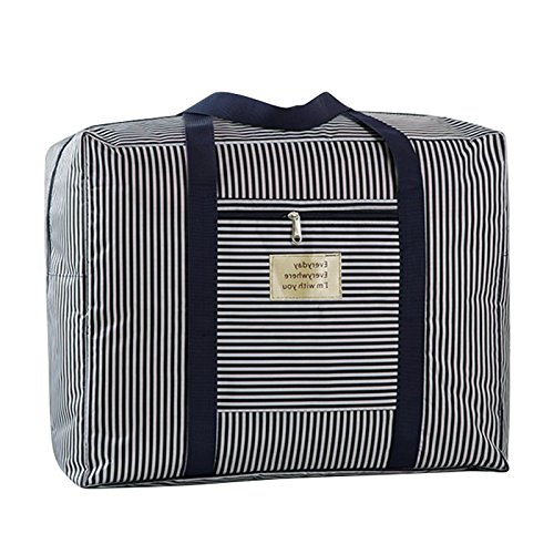 Große Oxford Aufbewahrungstasche Robuste Trage-Tasche handliche Reisegepäck Bettdecken Kissen Gepäcktaschen Auflagentasche Betttaschen Waschesack für Decken Bettdecken Kleidung(60*50*30CM) von Qchomee