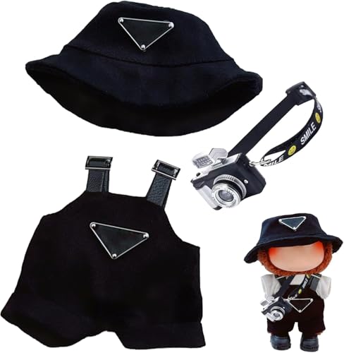 3-Teiliges Puppe Kleidung für Labu, Handgefertigtes Set für 17 cm Große Puppe, Kleidung für Puppe, Premium Outfit mit Zubehör, Stilvolle Kleidung für Puppe 3-Teiliges Puppe Kleidung für Labu, Handgefertigtes Set für 17 cm Große Puppe, Kleidung für Puppe, Premium Outfit mit Zubehör, Stilvolle Kleidung für Puppe von QckZee