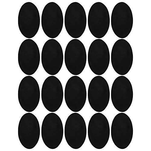 10 Paare Ellbogenflecken, DIY -Eisen auf Reparaturflächen, Kreative Kleidungsdekorationen, Ovales Wildleder -Design in Schwarz+, Große Größe (Zehn Paar Schwarz) von Qcwwy