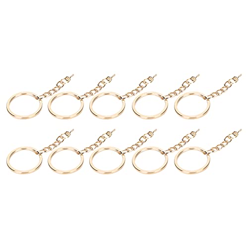 10pcs Schlüsselringkette Augenschraube, Metalltragbares Schmuckzubehör aus Hochwertigem Material, in 2 Farben und 3 Größen, Bequeme Schlüsselringe für Verschiedene Projekte, Kompakt und (φ28mm 【10 von Qcwwy