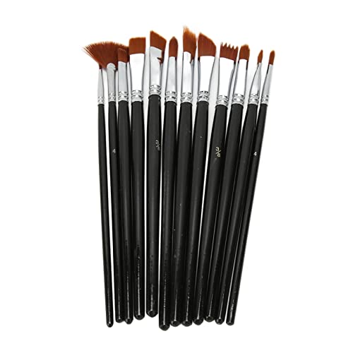 12er-Pack Malpinsel-Set, Künstlerpinsel mit Holzgriff, Mopppinsel-Set, Flexible Nylonhaar-Pinsel für DIY-Handwerk, Öl- und Aquarellmalerei 12er-Pack Malpinsel-Set, Künstlerpinsel mit Holzgriff, Mopppinsel-Set, Flexible Nylonhaar-Pinsel für DIY-Handwerk, Öl- und Aquarellmalerei von Qcwwy
