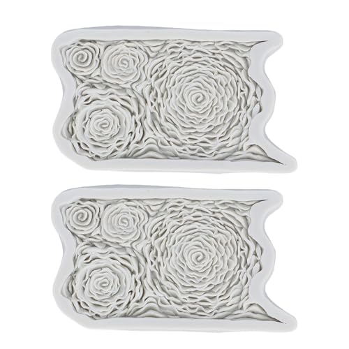 2 Silikon-Stanzformen mit Blumenmuster, antihaftbeschichtet und wiederverwendbar, Backwerkzeug, einfach zu entformen, exquisite Verarbeitung, Kunsthandwerk für Partys 2 Silikon-Stanzformen mit Blumenmuster, antihaftbeschichtet und wiederverwendbar, Backwerkzeug, einfach zu entformen, exquisite Verarbeitung, Kunsthandwerk für Partys von Qcwwy