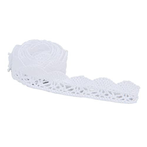 20 Yards Baumwoll -Spitzenband, Elegantes Handwerk Zur Hochzeitsfeier, Geburtstagsdekoration, Geschenkverpackung, 2 Cm Breite Vintage Spitzenband Häkeln Baumwollspitzen -Nähen (WHITE) von Qcwwy