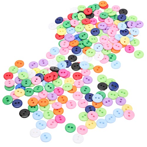 200 Harzknöpfe, Nicht Erfüllte Mehrfarbige Kleidungszubehör, Ausreichende Menge für DIY -Pulloverknopf, Vielseitige Verwendung in Sammelalben, Taschen, Jacken, Hochwertiges Material, (16L=10.0 MM) von Qcwwy