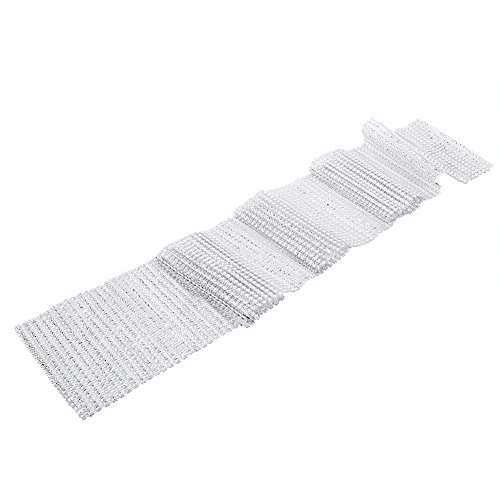 24 Zeilen Mesh Ribbon Cake Roll, Funkelnder Silber- oder Goldband für Kerzenhalter, Kuchenständer, Servietten und Kisten, Vielseitiges mit Elegantem Look, Ideal für Hochzeiten, (SILVER) von Qcwwy