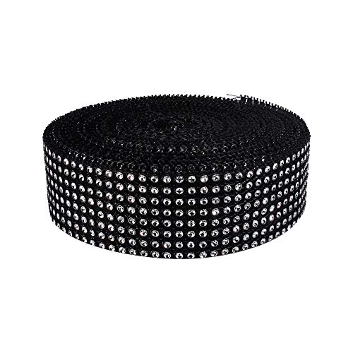 8 Reihen 10 Yards Maschenband, Kristall - -Wrap, Kuchenständer Dekoration, Geschenkbox Origination (BLACK) von Qcwwy