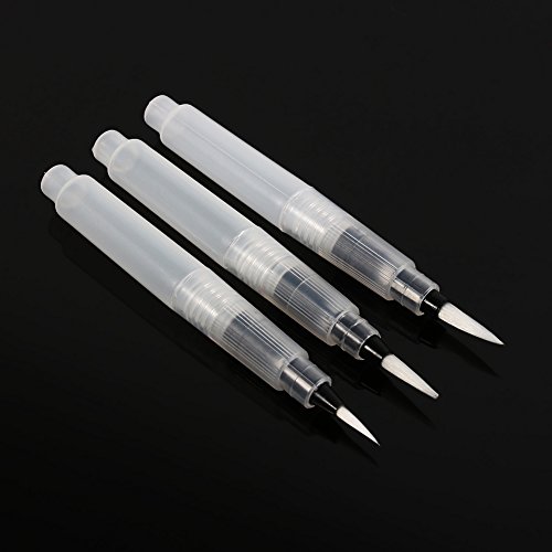 Acuarela Pinceles, 3-teiliges Artistas Tinta del Agua Pincel Set wiederaufladbare Pinceles de Agua para la caligrafía acuarela Gouache herramienta de pintura von Qcwwy