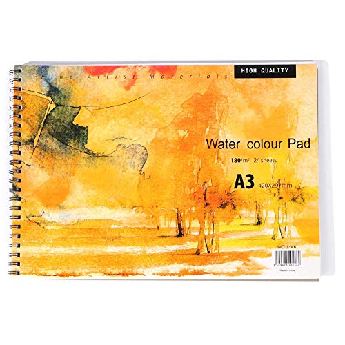 Art Supply Aquarellbuch, A3-Pastell-Papierblock, Zeichenpapierblöcke, Künstler-Skizzen-Zeichenblock, Kunst-Skizzenbuch, Künstlerisches Zeichnen, Malen, Schreibpapier für Kinder, von Qcwwy
