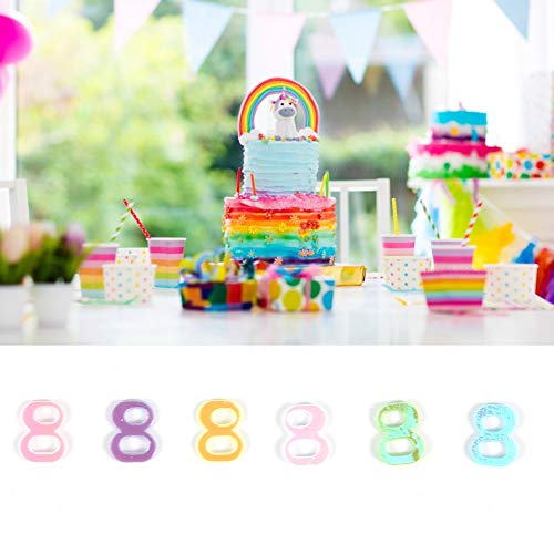 Buntes Pailletten-Party-Konfetti für Ballon-Hochzeits-Geburtstags-Party-Dekorationen – 60 G/Beutel (Zahlen 0-9 gemischte Farbe) von Qcwwy