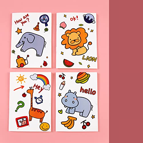 Cartoon-Notizbücher, 13 verschiedene Stile, niedliche Notizblöcke, 32 Seiten, Tagebuch, Planer, ideal für Büro, Schule oder Zuhause, aus hochwertigem Zellstoff der Güteklasse A (Zoo (Preis für von Qcwwy