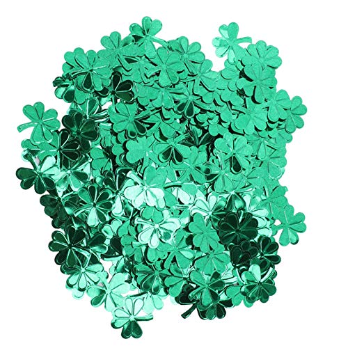 Dekorative Kleeblatt-Pailletten, glitzerndes Kleeblatt-Konfetti, zum Basteln für Party- und Festivaldekorationen, PVC-Material 100 g von Qcwwy