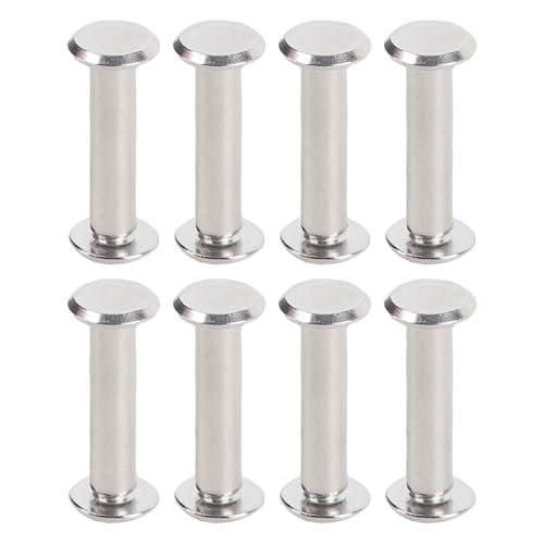 Edelstahl Runde Flache Köpfe Schraubennagelstollen Nieten 40 Set Lederhandwerk Nieten Multifunktionale für Handwerk Edelstahl Runde Flache Köpfe Schraubennagelstollen Nieten 40 Set Lederhandwerk Nieten Multifunktionale für Handwerk von Qcwwy
